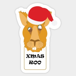 Goofy Xmas Roo Sticker